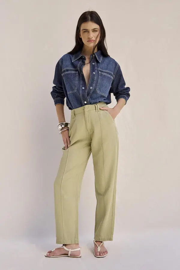 CALÇA RETA VERDE MENTA