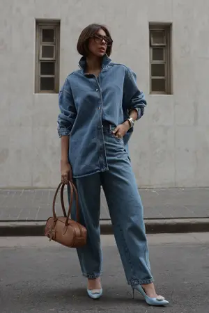 CALÇA JEANS BALLOON DENIM MÉDIO