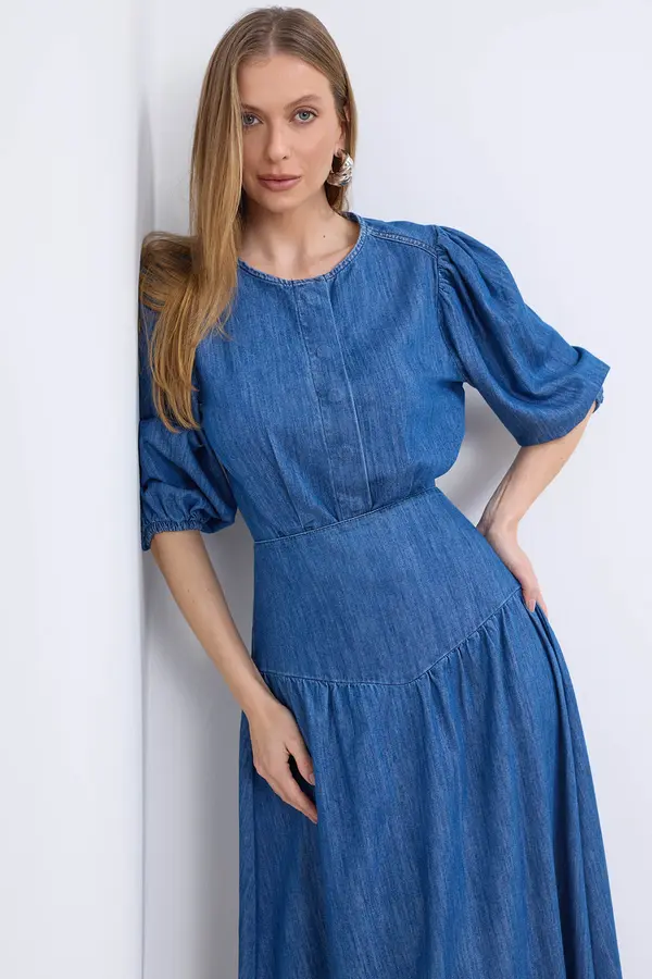 BLUSA JEANS MEIA MANGA