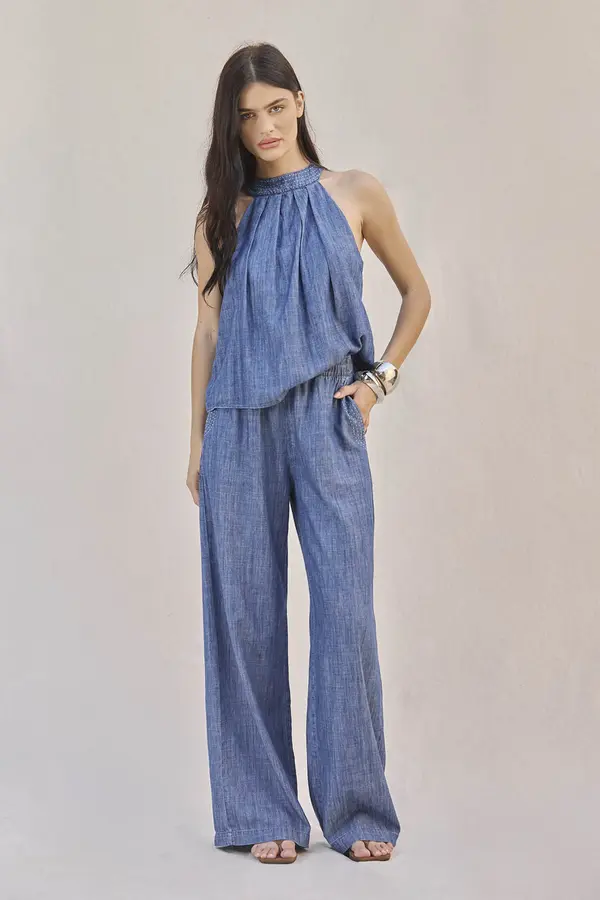 CALÇA JEANS LEVE PANTALONA DENIM MÉDIO