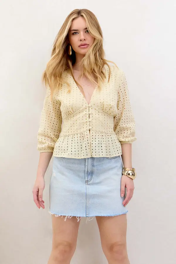 SAIA JEANS CURTA DENIM CLARO