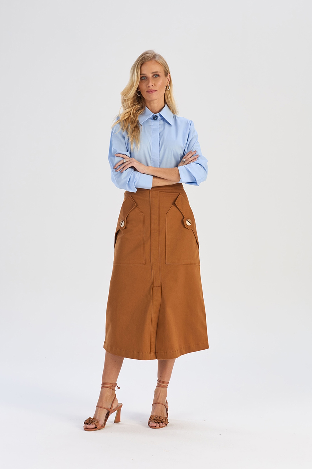 SAIA MIDI COM BOLSOS - SAIA MIDI COM BOLSOS - L'Accord