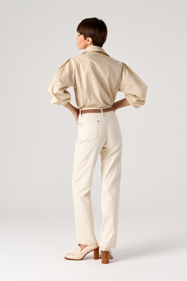 Calça Sarja Pinças