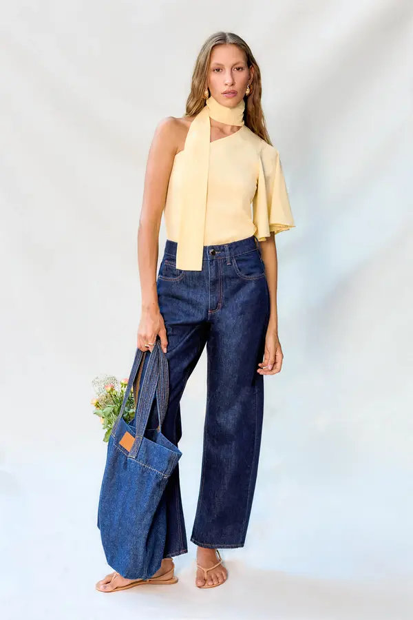 CALÇA JEANS BALLOON SLIM DENIM ESCURO