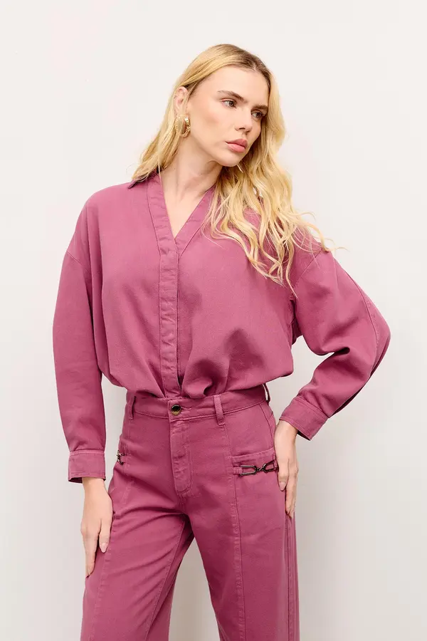 CAMISA DE SARJA MARSALA