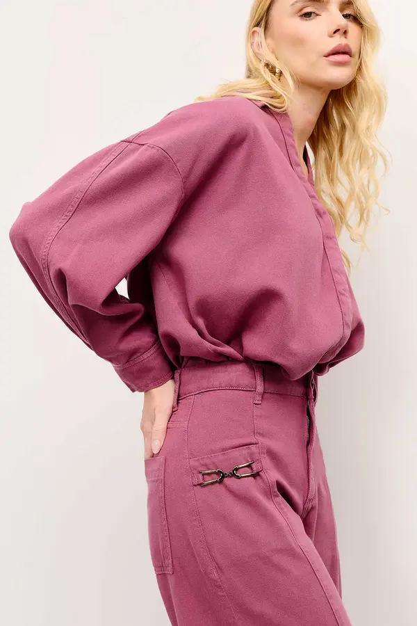 CAMISA DE SARJA MARSALA