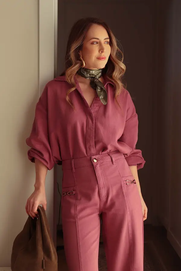 CAMISA DE SARJA MARSALA