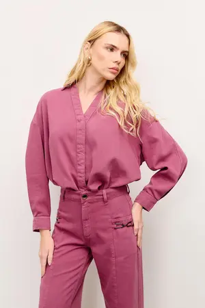 CAMISA DE SARJA MARSALA